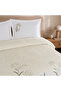 Zaria Double Embroidered Bedspread Cream (4 Pieces) 200X220 Cream - 2