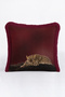 Leopard Print Exotic Wild Fringed Pillowcase - Safari Bohemian Burgundy Tassel Throw Pillow Cover - 4