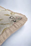 Floral Design Spring Fringed Pillowcase-Botanical Country Beige Powder Mink Tassel Throw Pillow Cover - 8