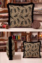 Exotic Lizard Motif Fringed Pillowcase - Safari Bohemian Mink Black Tassel Throw Pillow Cover - 7