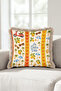 Summer Tropical Lemon Heart Pattern Fringed Pillowcase - Coastal Orange Mink Tassel Throw Pillow Cover - 4