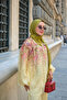 Women's Shepherd Button Detail Small Floral Patterned Tulle Set Yellow - 3