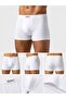 3-Pack Men's Boxers 100% Cotton Combed Cotton White Basic Boxer Comfortable Fit - 4