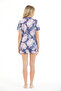 Women's 100% Viscose Floral Patterned Shirt Collar Shorts Set - 6