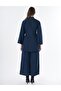 Pens Detailed Cotton Linen Tunic Dark Navy Blue - 5