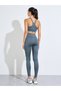 Charcoal Ruched Detail Dual Strap Sports Bra And Leggings Set - 6