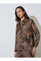Brown Printed Long Sleeve Shirt And Pants Co-Ord Set - 4