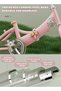 16-18 Inch Foldable Kids Bike, Bicycle with Flashing Training wheels, Rear Seat and Basket, for 6-12 Years Boys and Girls - 2