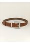 Women's Embossed Floral Patterned Vintage 3 cm Belt, Antique Silver Buckle, Compatible with Trousers, Jackets, Dresses, Jeans - 4