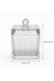 M.E.W Crystal Glass Square Candy Pot with Lid - 14×18.8 cm - 4