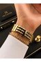 Premium Vintage Women's Wristwatch Gold Steel Band 5 Atm Waterproof Bracelet Gift D20 - 3