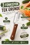 3-in-1 Vegetable Peeler Julienne Slicer Stainless Steel Peeling Knife with Bottle Opener Wooden Handle - 3