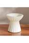 Liadean Terracotta Pillar Candle Holder 15x15x15cm - Off white - 4