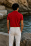 Men's 100% Cotton Standard Fit Polo Collar Basic T-Shirt - 4
