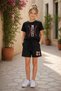 C&M Girls' Multi-Colored Printed 4-Piece Shorts Set - 5
