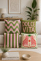 Bohemian Dolce Vita Set of 4 Decorative Throw Pillow Covers – Modern Living Room & Balcony Pillow Covers (Double-Sided) - 2