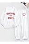 Unisex Men Women Awesome 1983 Printed 3 Thread Crew Neck Sweatpants Set