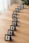 Table Number Set 1-10 Double-Sided Black Plexiglass Top Silver Gray Metal Table Number Holder Restaurant Cafe - 10 Pieces - 6