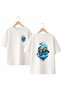Karetta Deniz Printed on the Back and Front Chest, 100% Cotton Oversize Loose Regular Fit Crew Neck T-Shirt
