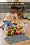 2-Piece Organizer with Lockable Lid - Baby Room Storage Box Children's Toy Organizer 40Lt Gray - 4