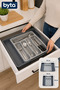 Expandable Drawer Cutlery Organizer 34X38 - 54X38 cm Spoon Fork Knife Organizer with Adjustable Compartments - 2