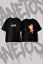 Ariana Grande_47 Design Back Printed Cotton Black Oversize T-Shirt