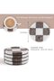 Marble Coasters Set of 4, White & Oceanic Drink Coasters for Coffee Table, Home Décor
