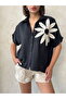 Floral Detailed Shirt - Black |   D2890 - 4