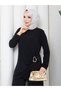 Sandy Fabric Buckle Double Suit – Comfortable Fit Wide-Legged Hijab Suit – 4 Color Options - 3