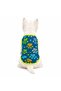 Small Breed Blue Neon Paw Undershirt Dog Outfit Dog Undershirt Cat Outfit (1-10kg) - 4