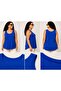 Women's Plus Size Casual Blouse - Square Neck Ribbed Tank Top - 2