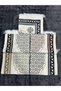 Silvery Velvet Patterned Fringed Gift Bundle Thick Luxury Prayer Mat - 6