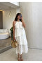 Ecru Collar Embroidery Detailed Dress - 3454 - 5