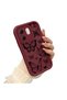 Infinix Smart 9 Compatible Case Camera Protector Claret Red Silicone Couple Phone Case Butterfly Pattern - 3