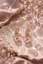 Heart Stone Dangle Zircon Hoop Earrings (Gold Color) - 4