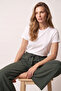 Women's Cotton Woven Pajama Bottoms with Elastic Waist and Tie, Wide Leg, Comfortable Cut, Single Bottom