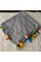 Handmade Rainbow Spring Beaded Crochet Border Writing Edge Cheesecloth Yemeni Dowry Bag Circle - 4