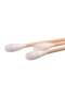 900Pcs Wooden Cotton Buds Bamboo Cotton Swabs Double-Ended-White in Round Plastic Container - 4