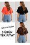3-Piece Women's Fitted, Wide-Sleeved Top Blouse-T-Shirt (Raspberry-Black-Coffee) - 3
