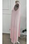 Women's Strappy V-Neck Viscose Maxi Dress with Ring Detail and Asymmetrical Cut - 6