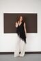 Zero Sleeve Hem Lace V-Neck Blouse - Black |   D2993 - 3