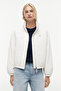 Tjw Women's Padded Stand Collar Ancient White Jacket
