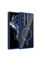 Galaxy S23 Ultra Case with Camera Stand, Magsafe Supported, Transparent Back, Silicone Brsa - 2
