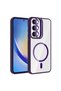 حافظة لهاتف Galaxy A35 مع حامل للكاميرا ودعم MagSafe وظهر شفاف من السيليكون SHRP - 5