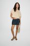 Iberis Women's 100% Organic Cotton Boat Neck Comfortable Fit Beige T-Shirt - 3