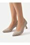 Women's Flora Beige Croco 6 cm Thin Heeled Stiletto - 2