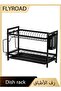 Two-Tier Dish Drying Rack Black for Kitchen - 6