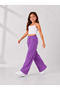 Mişil 23807-26 Girls' Stone Detailed Wide-Leg Sweatpants with Elastic Waist and Laces, Comfortable Casual Trousers - 5