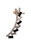 Luxury ear cuff earring with rectangular white and black crystals
