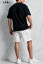 Bklyn Printed Cotton Fabric Unisex T-Shirt-White Shorts Set - 4